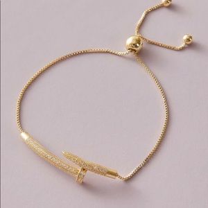 🎈SALE ITEM! 18K GOLD PLATED NAIL THEMED BRACELET